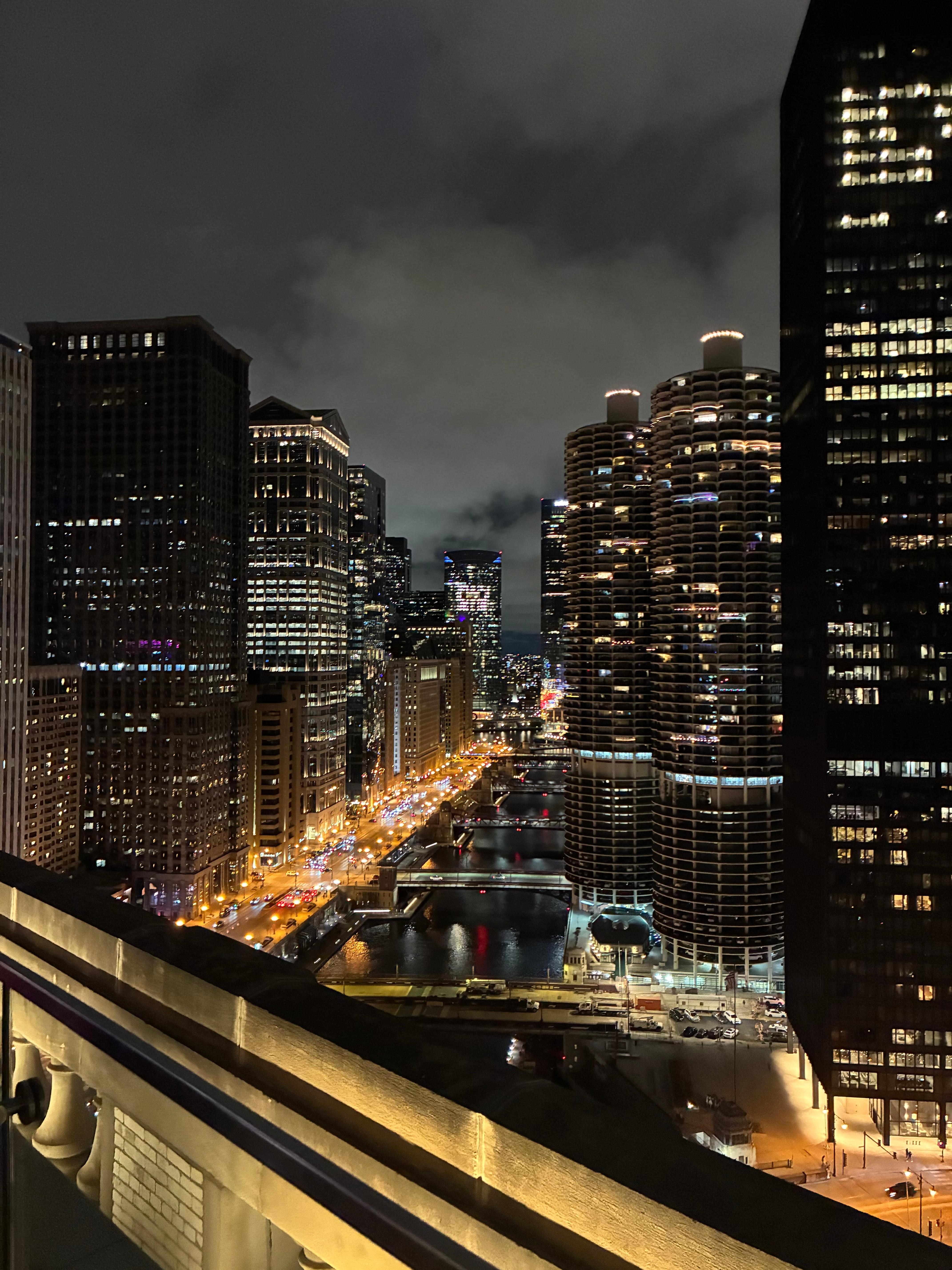 This beautiful view on the rooftop!