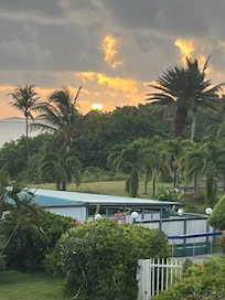 View from balcony toward pool.