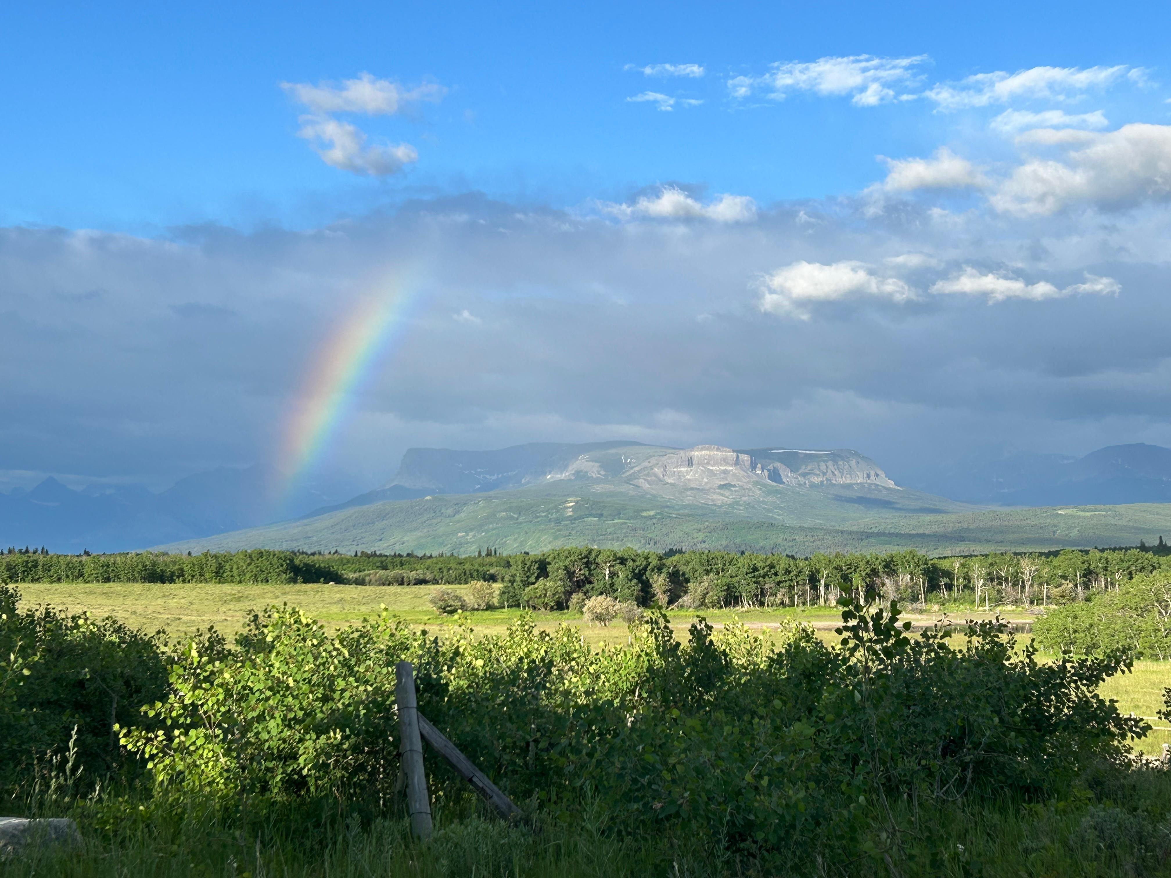 View looking towards Glacier National Park from front yard of Stone House