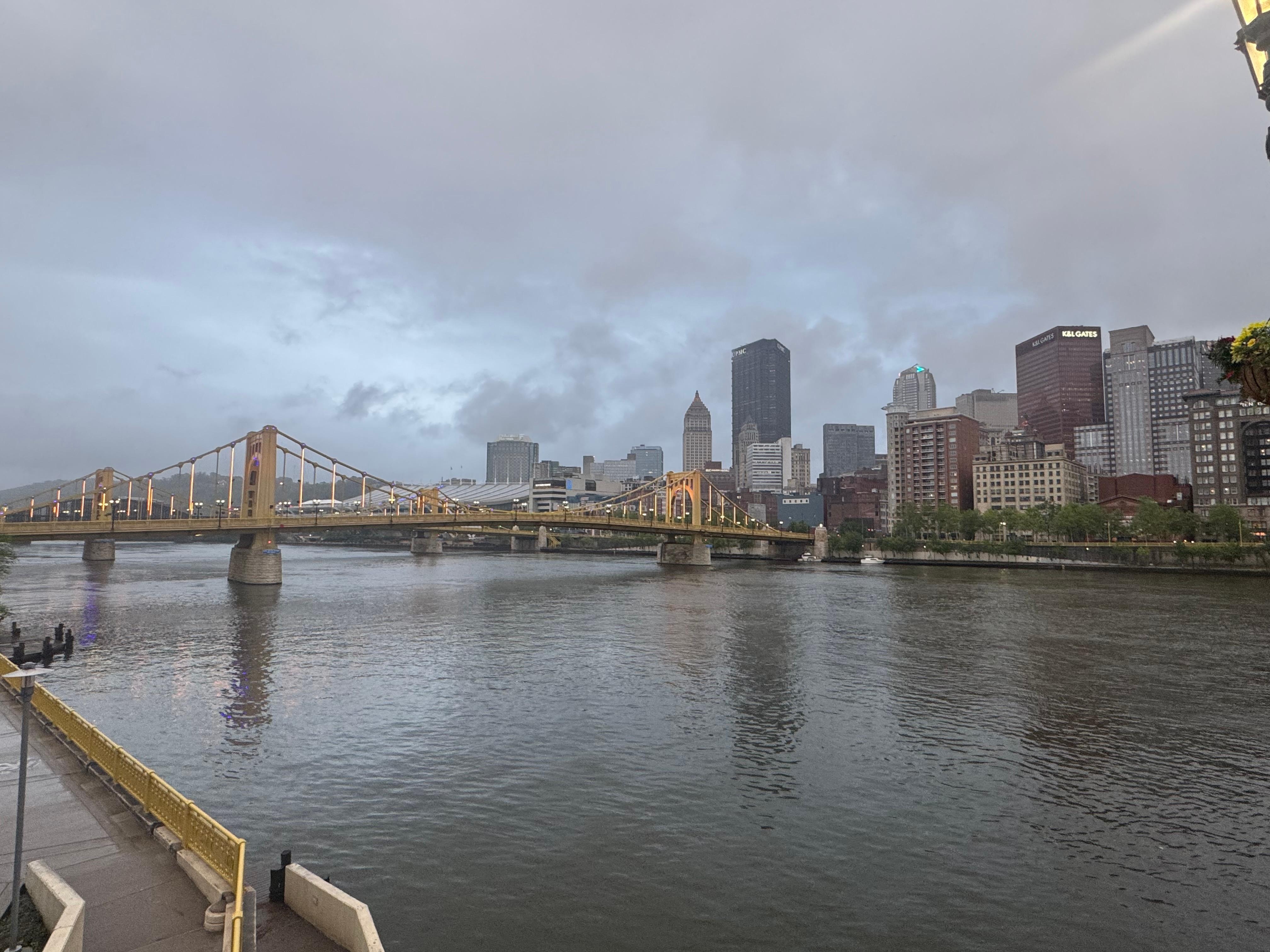 Bridges crossing the Allegheny River just a couple blocks away