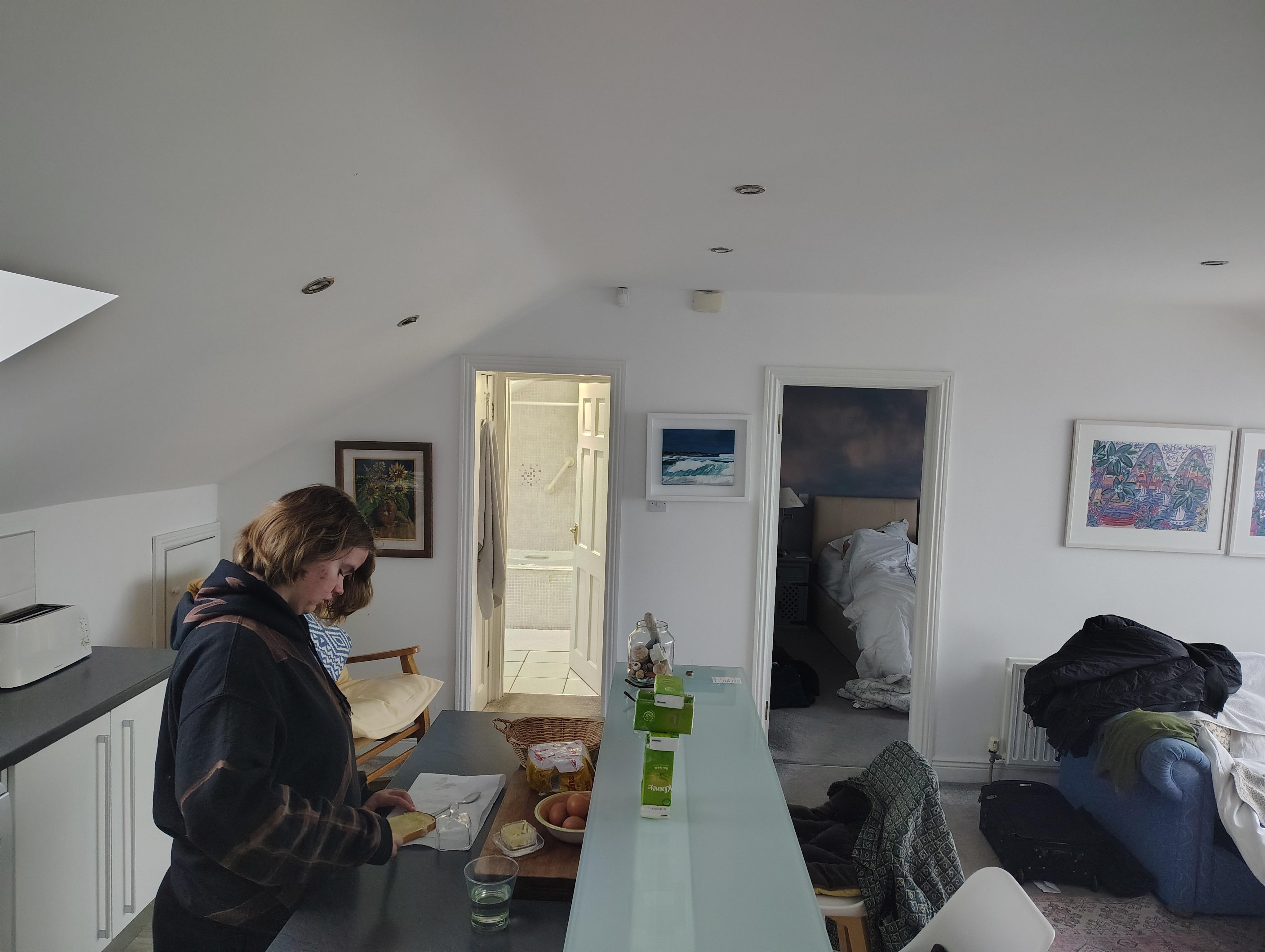 The owners left us scones butter milk coffee jam and more