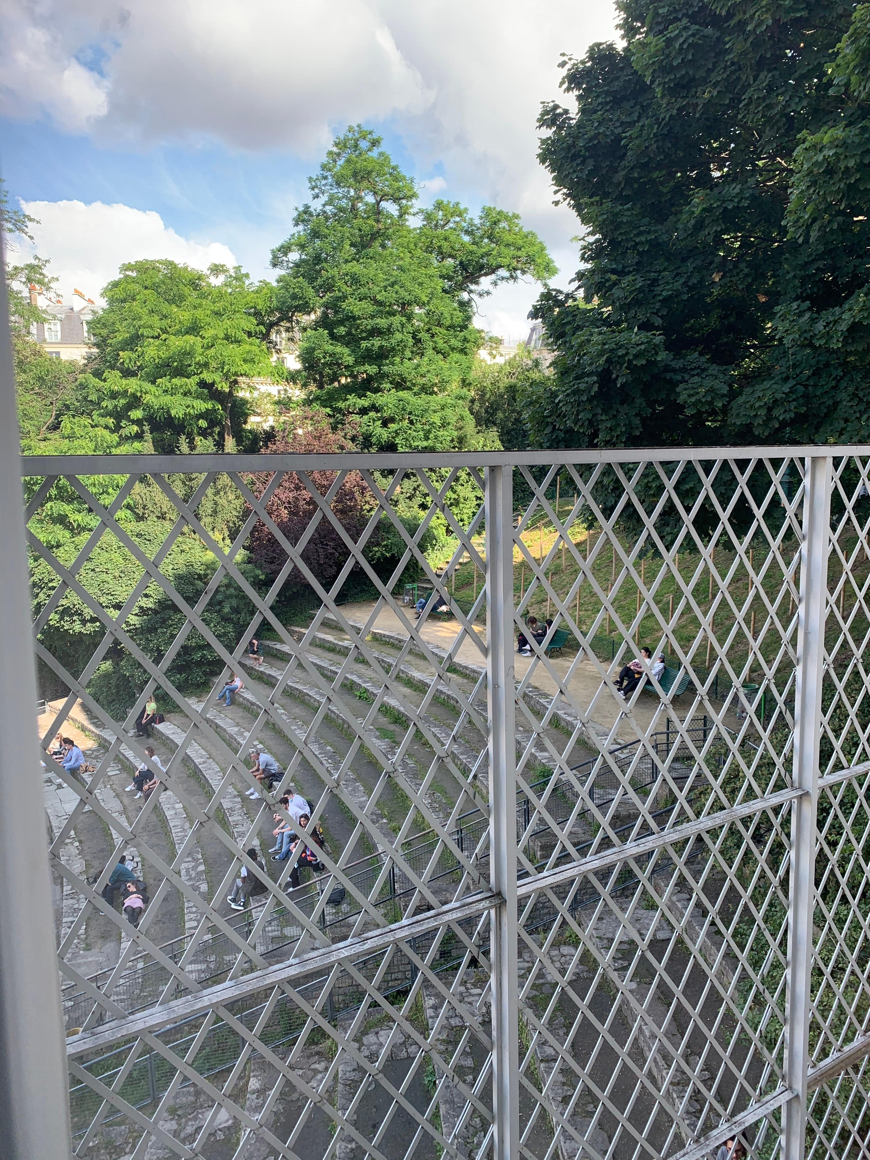 Vue des Arènes de la chambre 