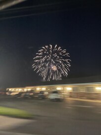 Fireworks over the lake.