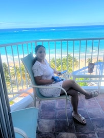 Relaxing on the balcony enjoying the view and breeze