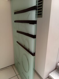 Someone taped these doors so we and other guests could get back to our rooms - as we finally were able to use the elevators in an adjacent/connected building (we could not access through these doors to our room as guests).