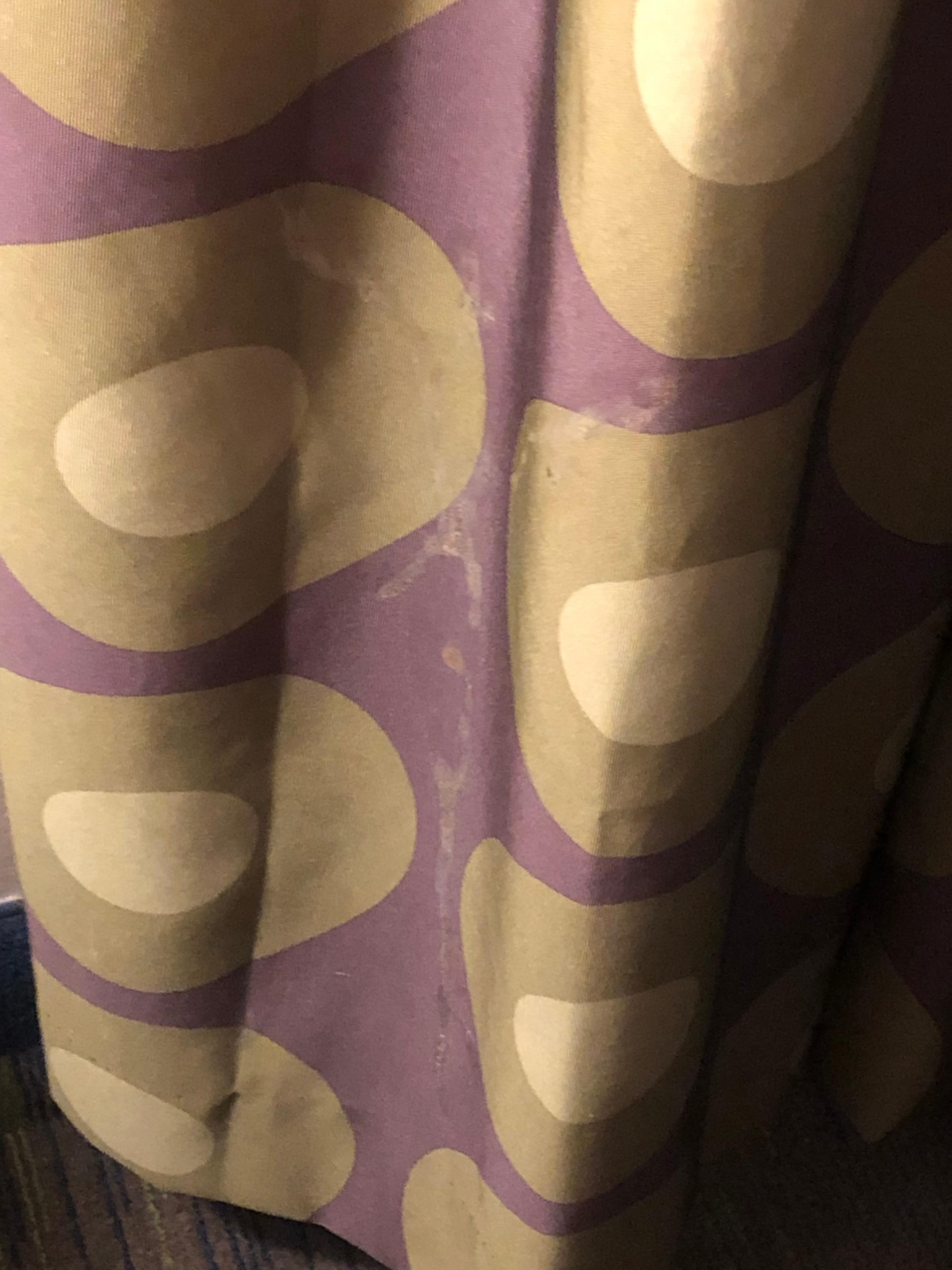 Close up of stain on drape