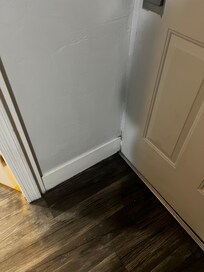 Entry door base board.