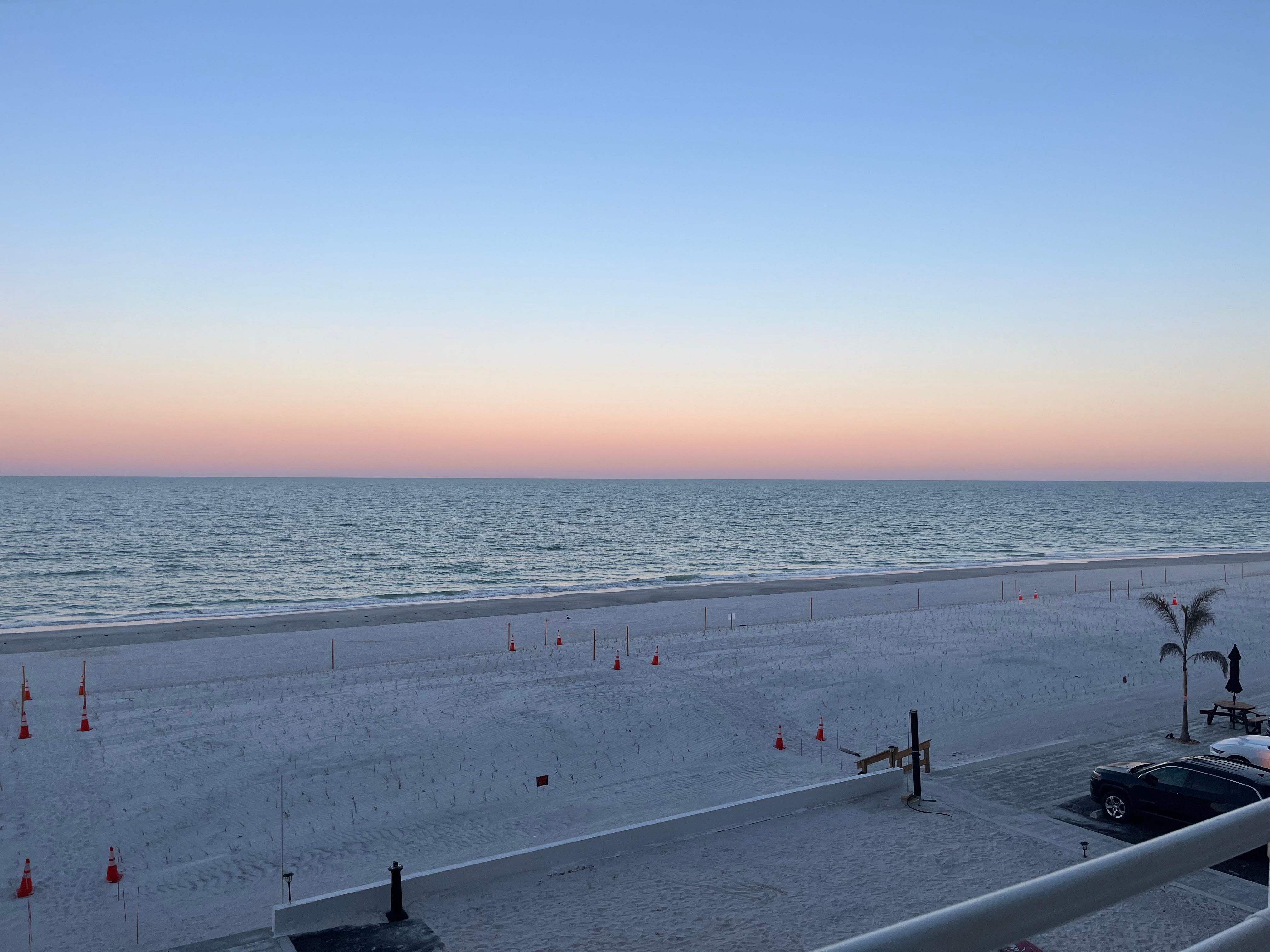 Just outside the front door