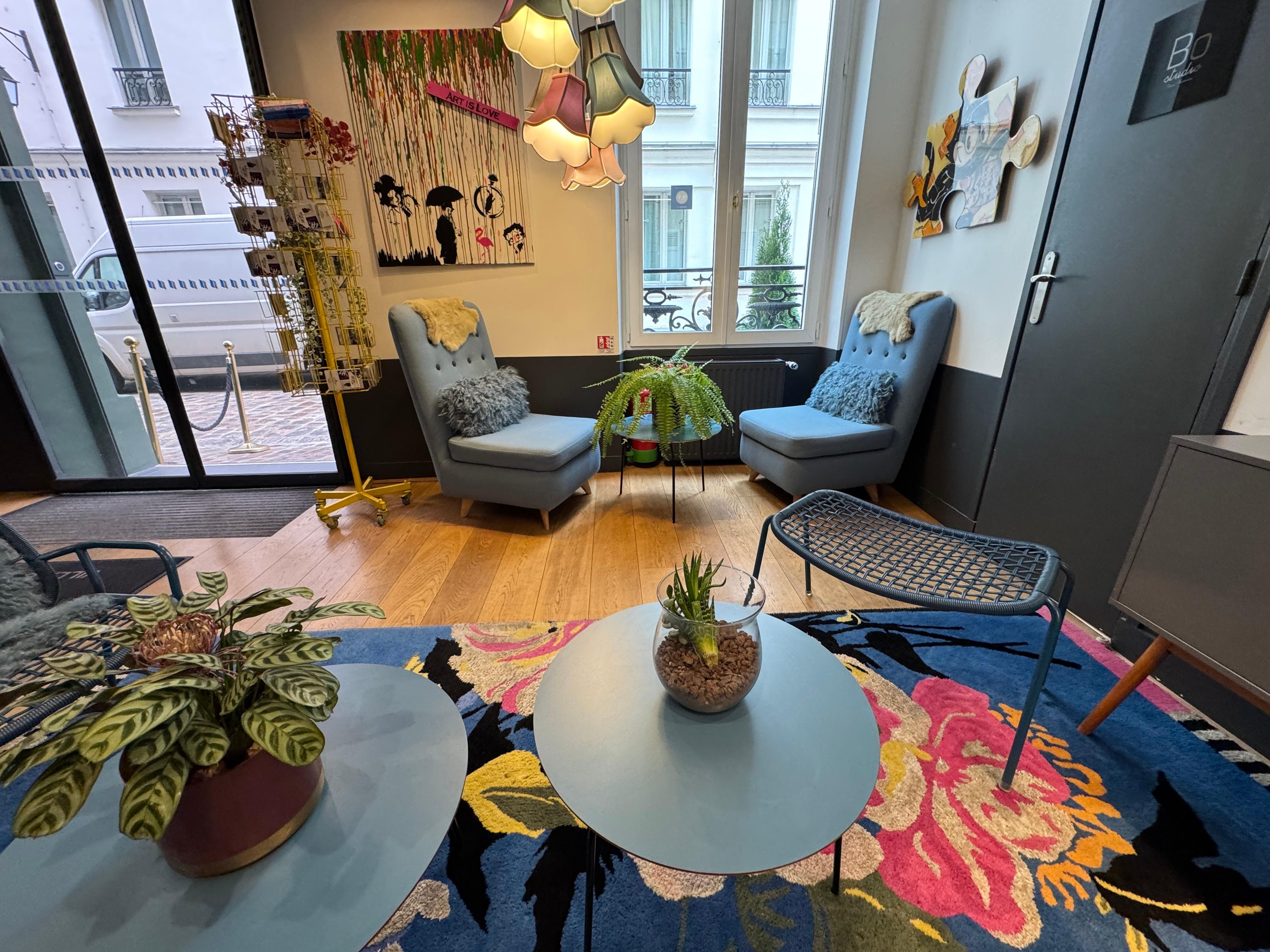 Lovely, funky reception area