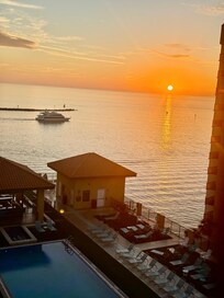 Beautiful sunset. Sitting up at Jimmy’s.