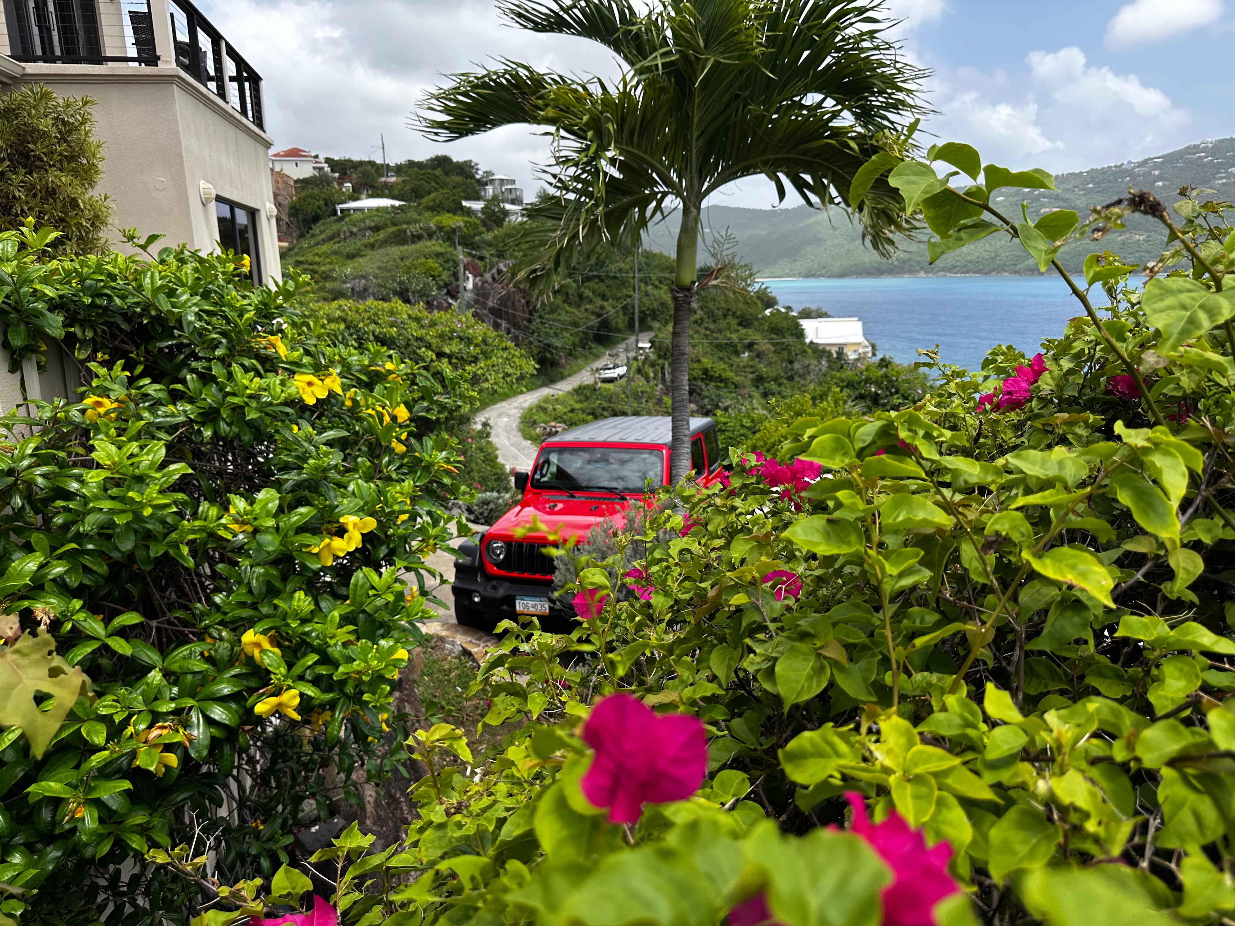 Looking at Magans Bay from front of house