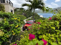 Looking at Magans Bay from front of house