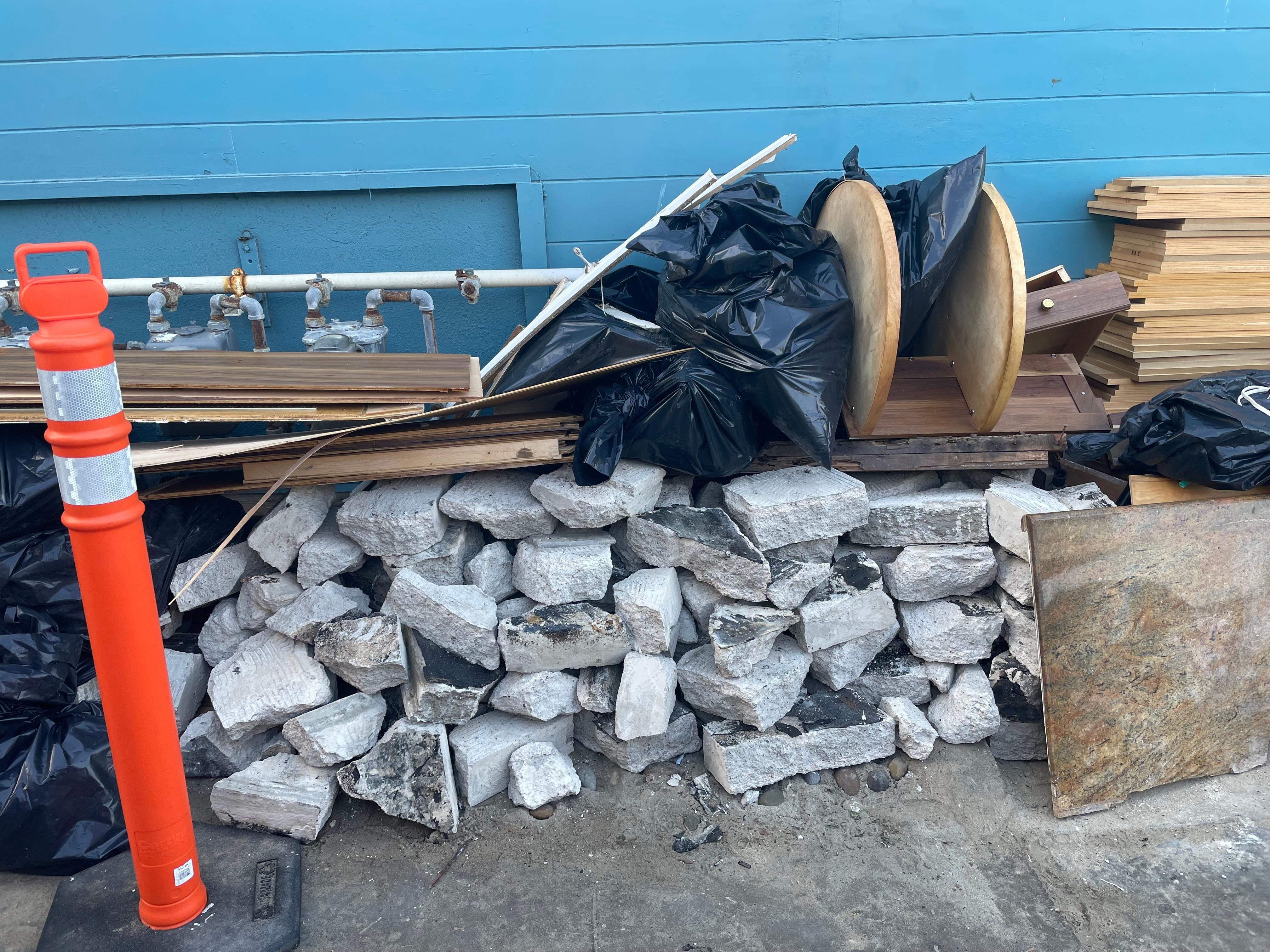 Just some of what was jack hammered out.