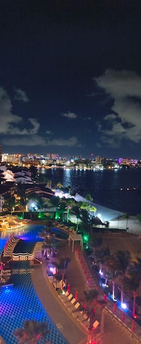 View from our room at night