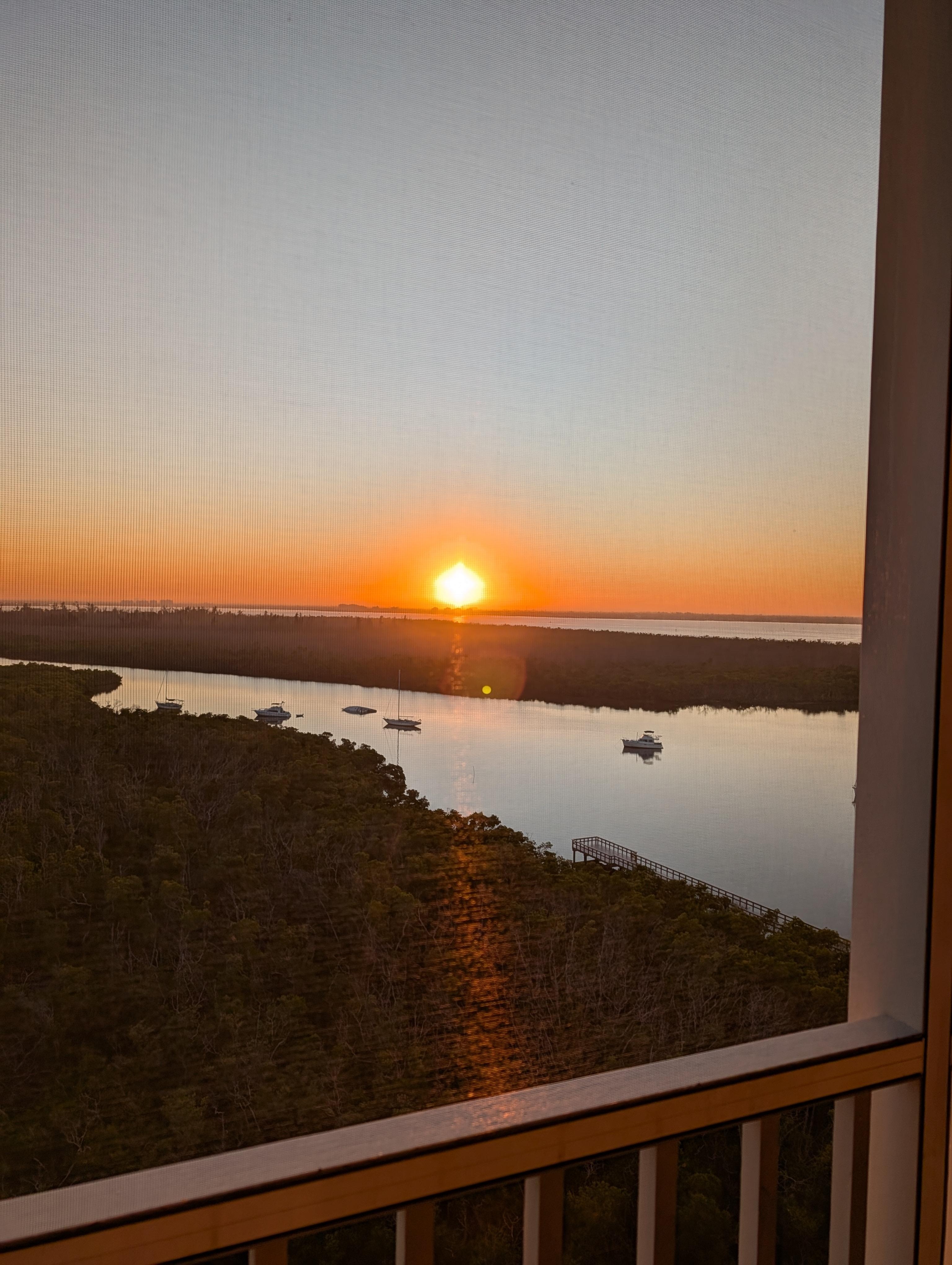 View from our screened in balcony 