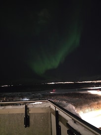 Northern lights as seen from the upstairs patio