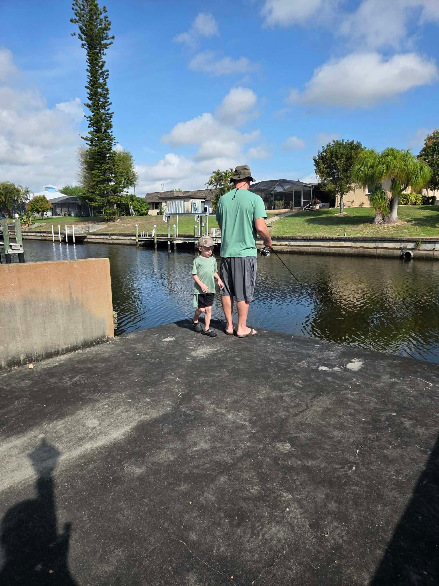 The boys loved fishing