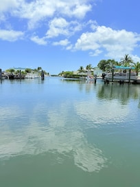 View from balcony on boat