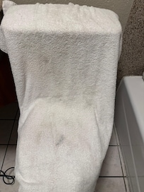 These were folded towel! Apparently cleaned! I did not use them!