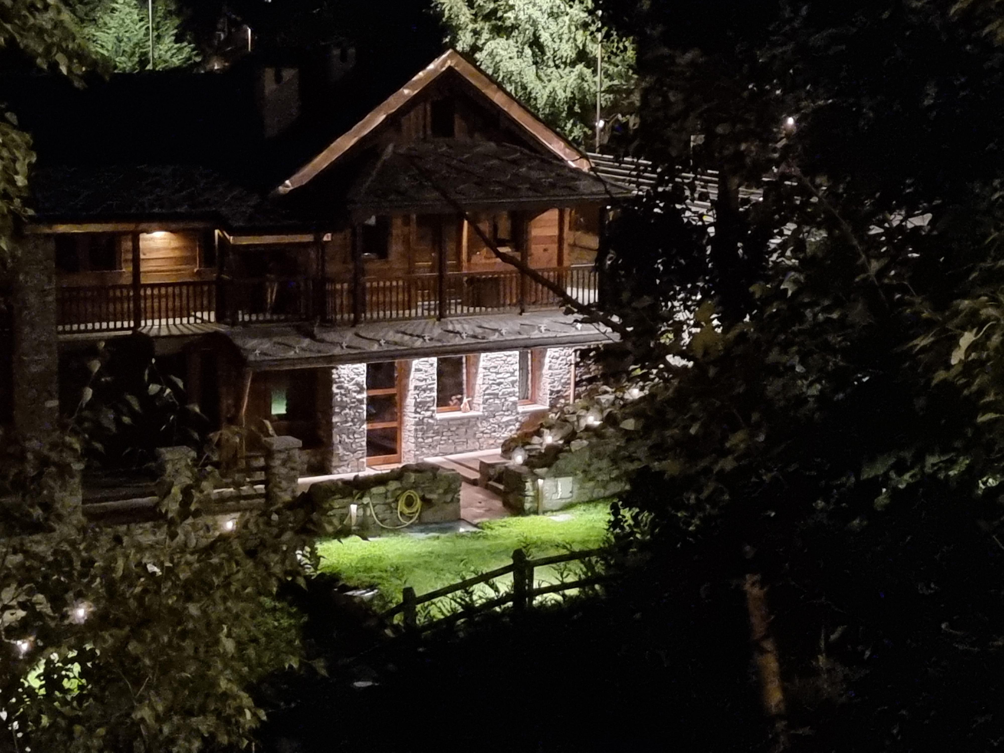 Vue du balcon de nuit