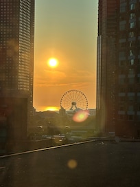 View of navy pier from my room