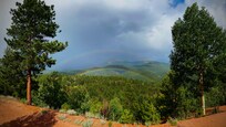 Double rainbow after a rain shower