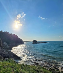 Blick vom hauseigenen Zugang zum Meer