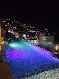 View from the rooftop pool area.