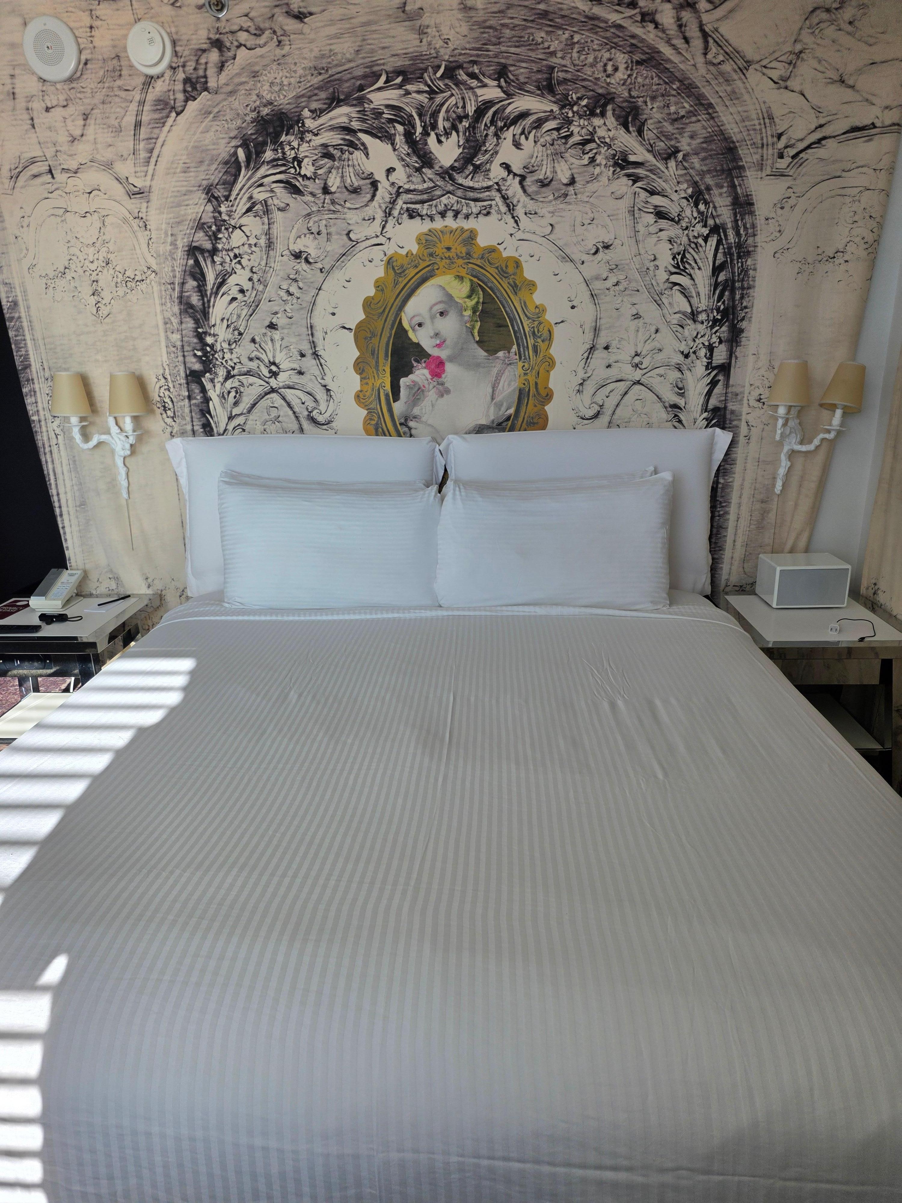 King size bed in the Alexandria room