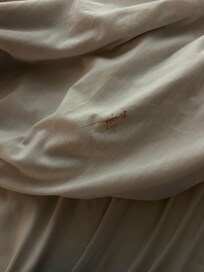 Linens were stained and had many holes