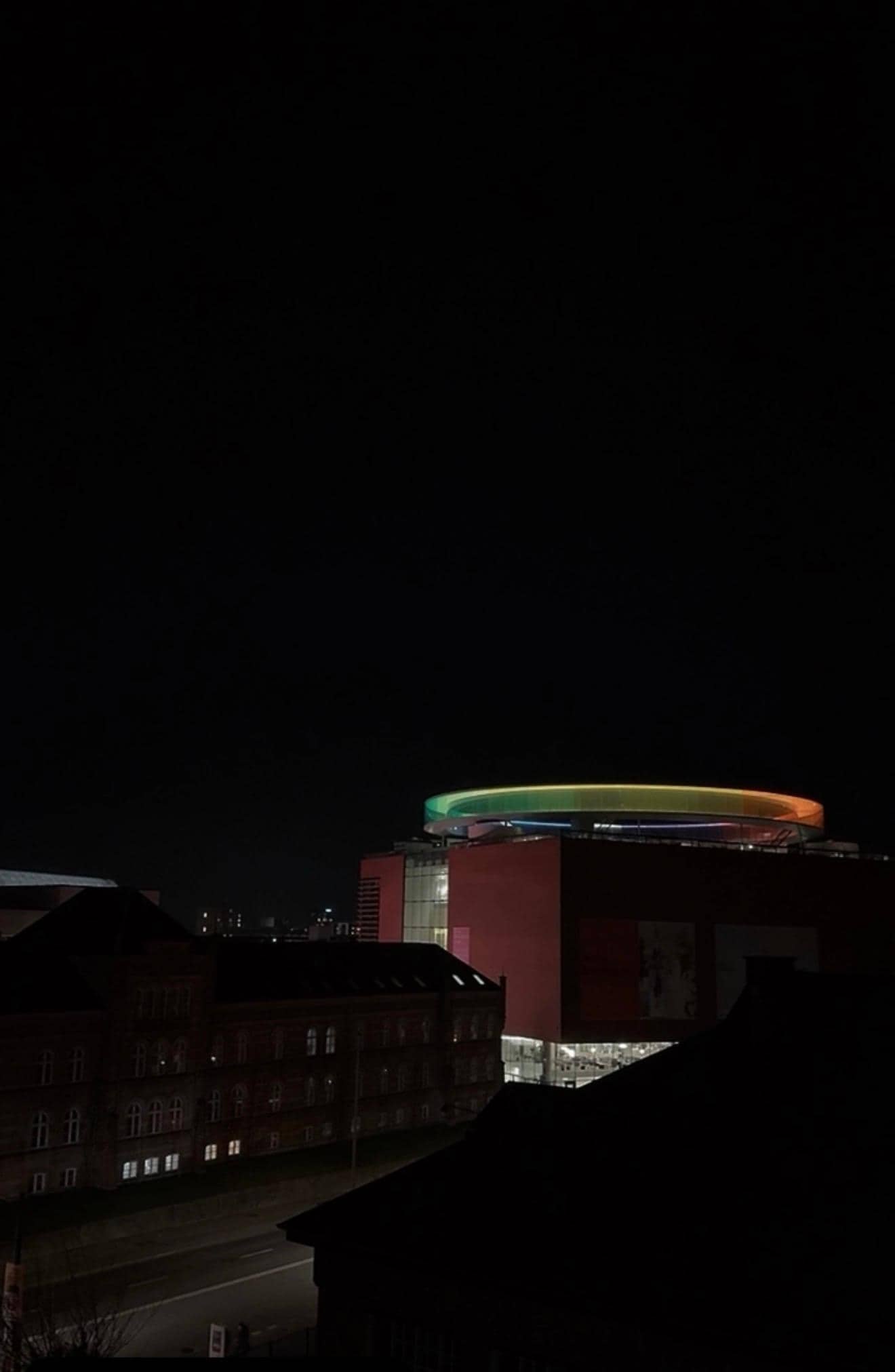 Smuk udsigt fra junior suiten om aften 