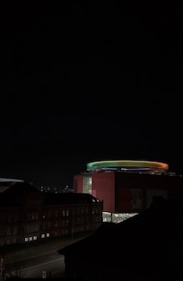 Smuk udsigt fra junior suiten om aften