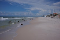 Side view looking north with beach access on the right side