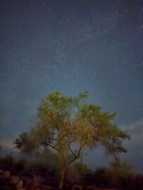 We were able to see the meteor showers when we were there.