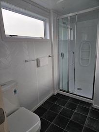Sizeable bathroom, toilet, shower