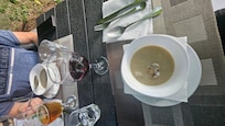 Mushroom soup was excellent