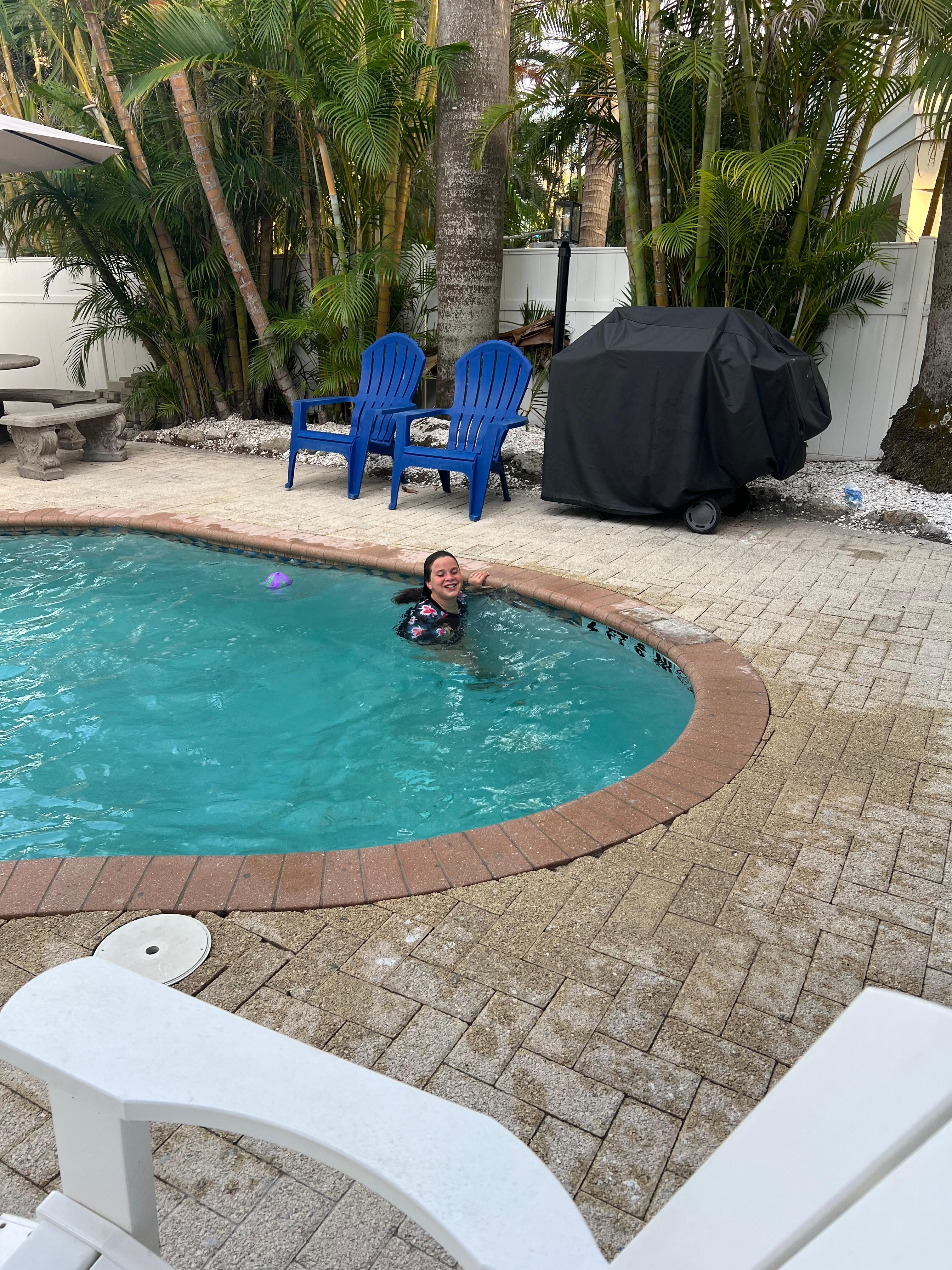 Our daughter pretty much lived in the pool 😆