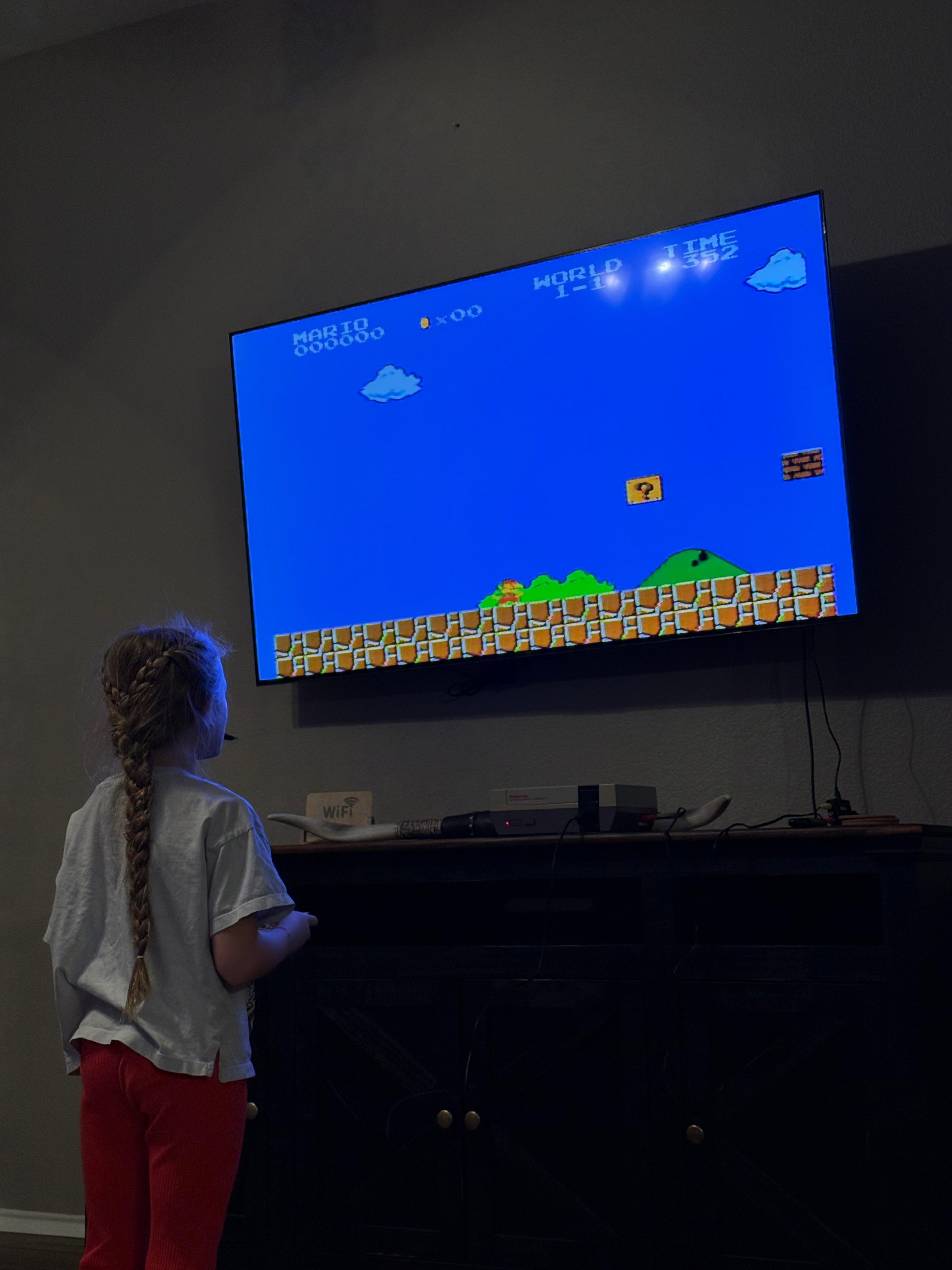 We also brought an original Nintendo to play!