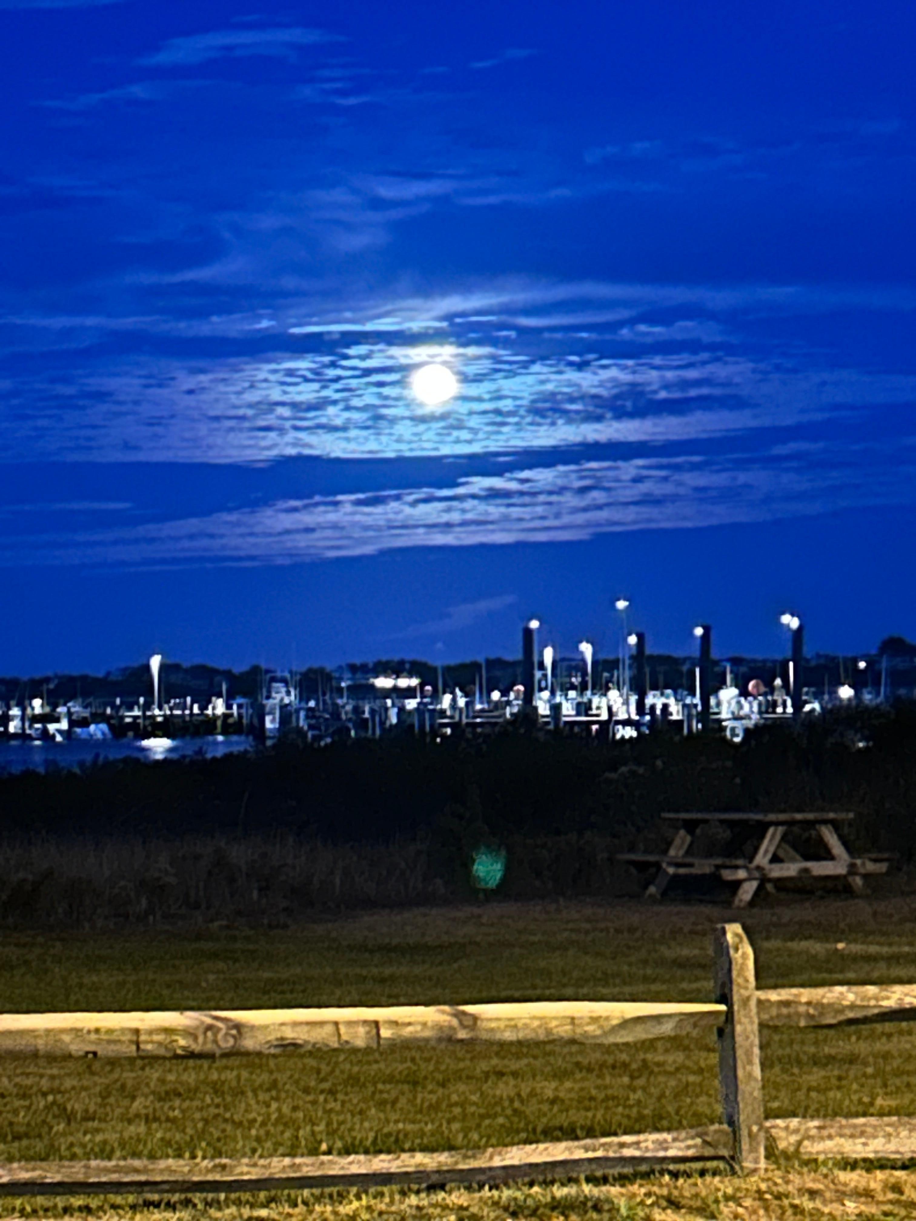 Full moon over South Beach