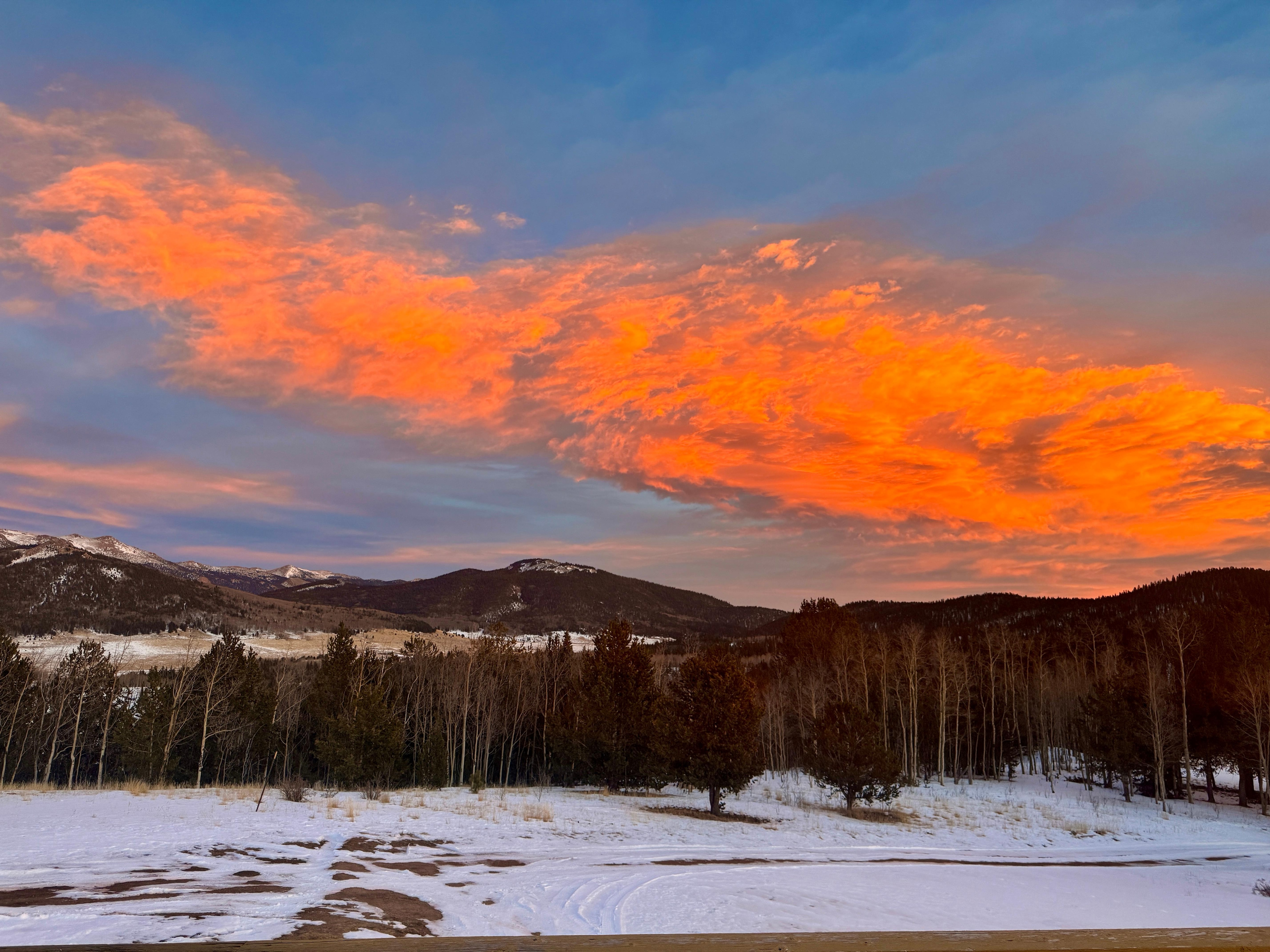 Sunset over the front range. 