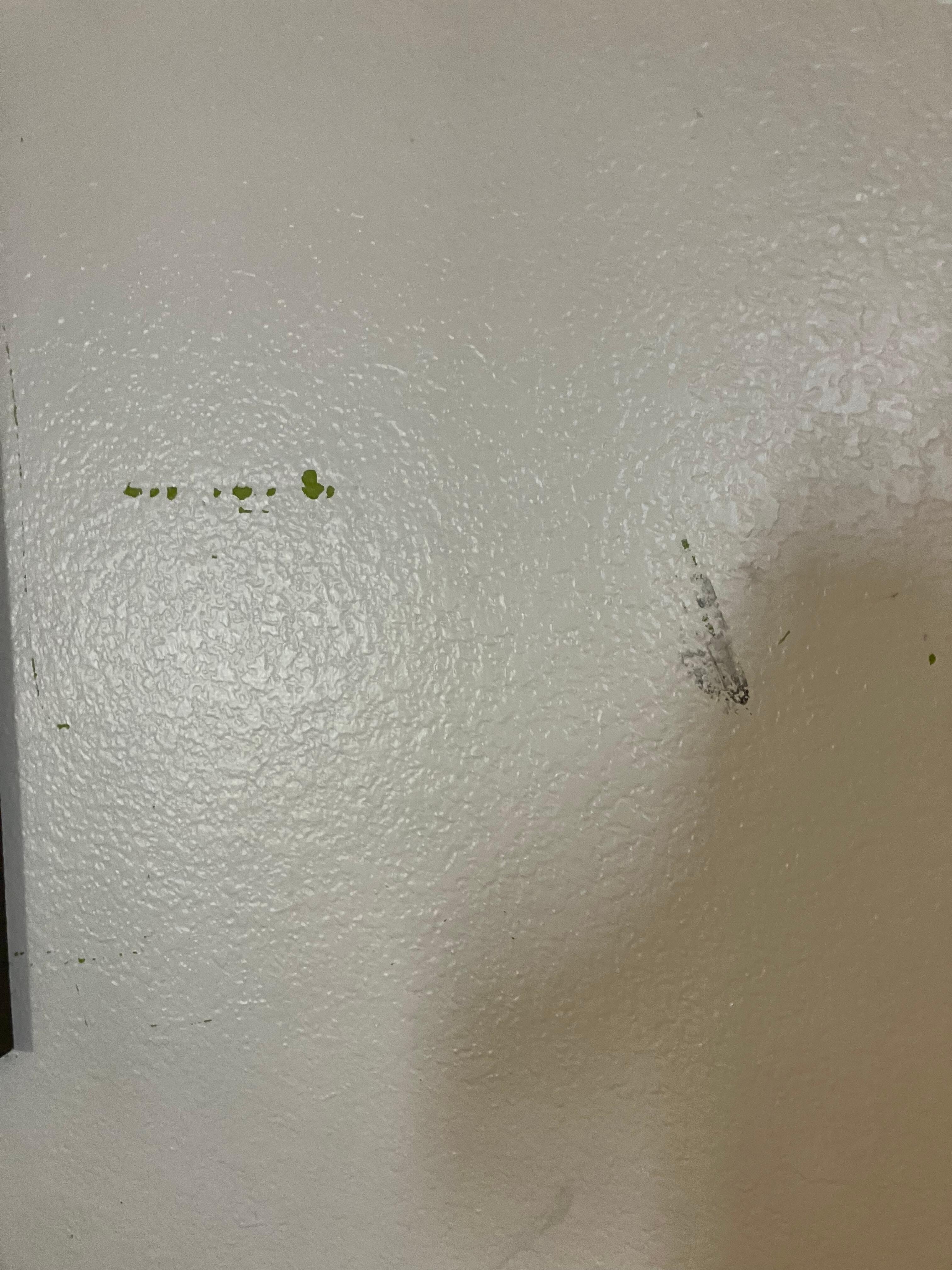 Finish on walls. 
