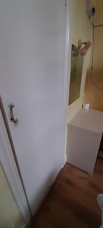 Handle hanging off the wardrobe