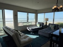 Expansive view of Nye Beach from Nye Beacon living room.