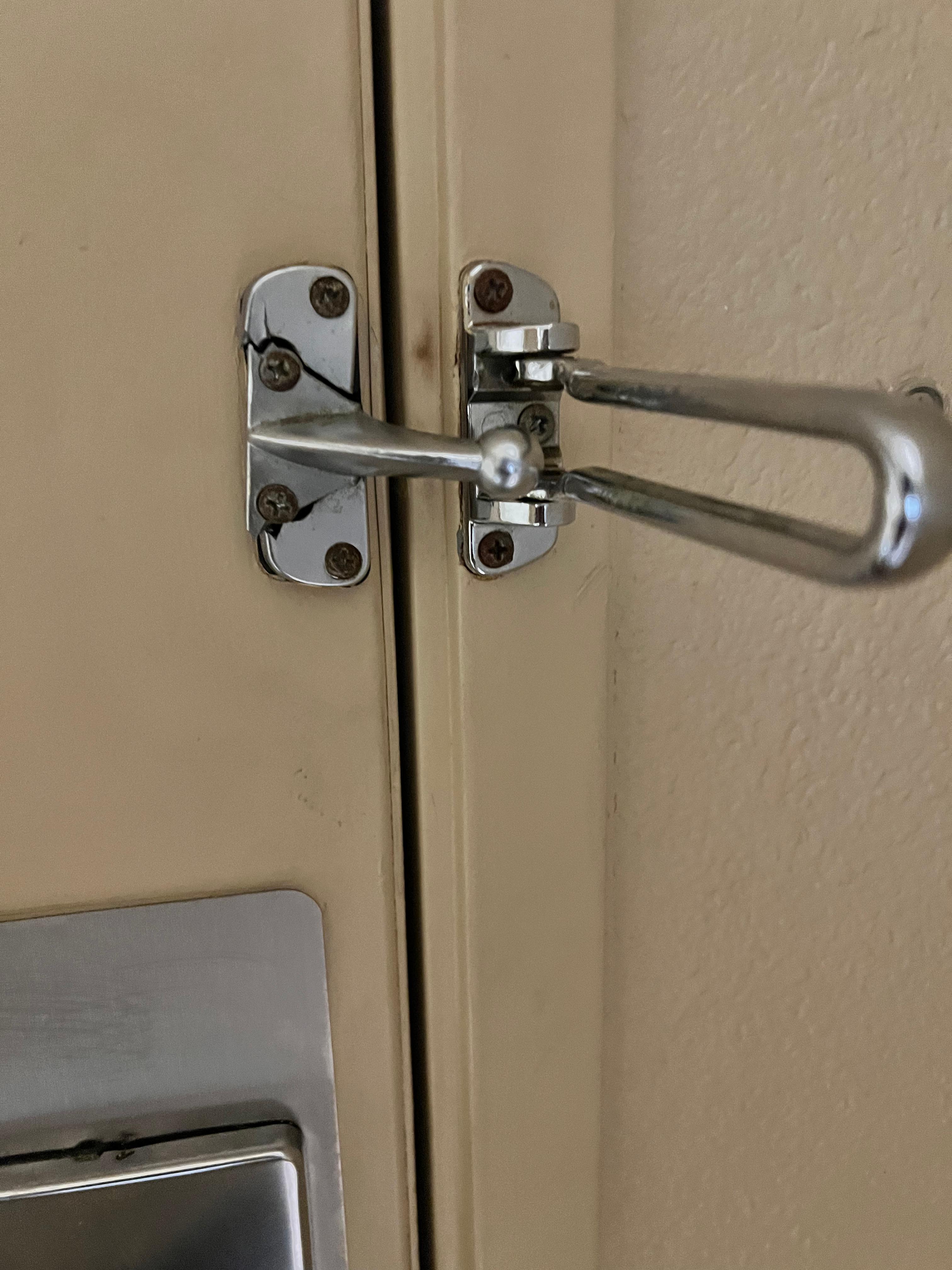 Broken door lock