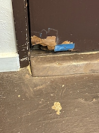 Hole in the corner of the front door