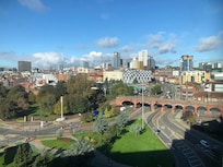 Lookout on Leeds City Center from 9th floor