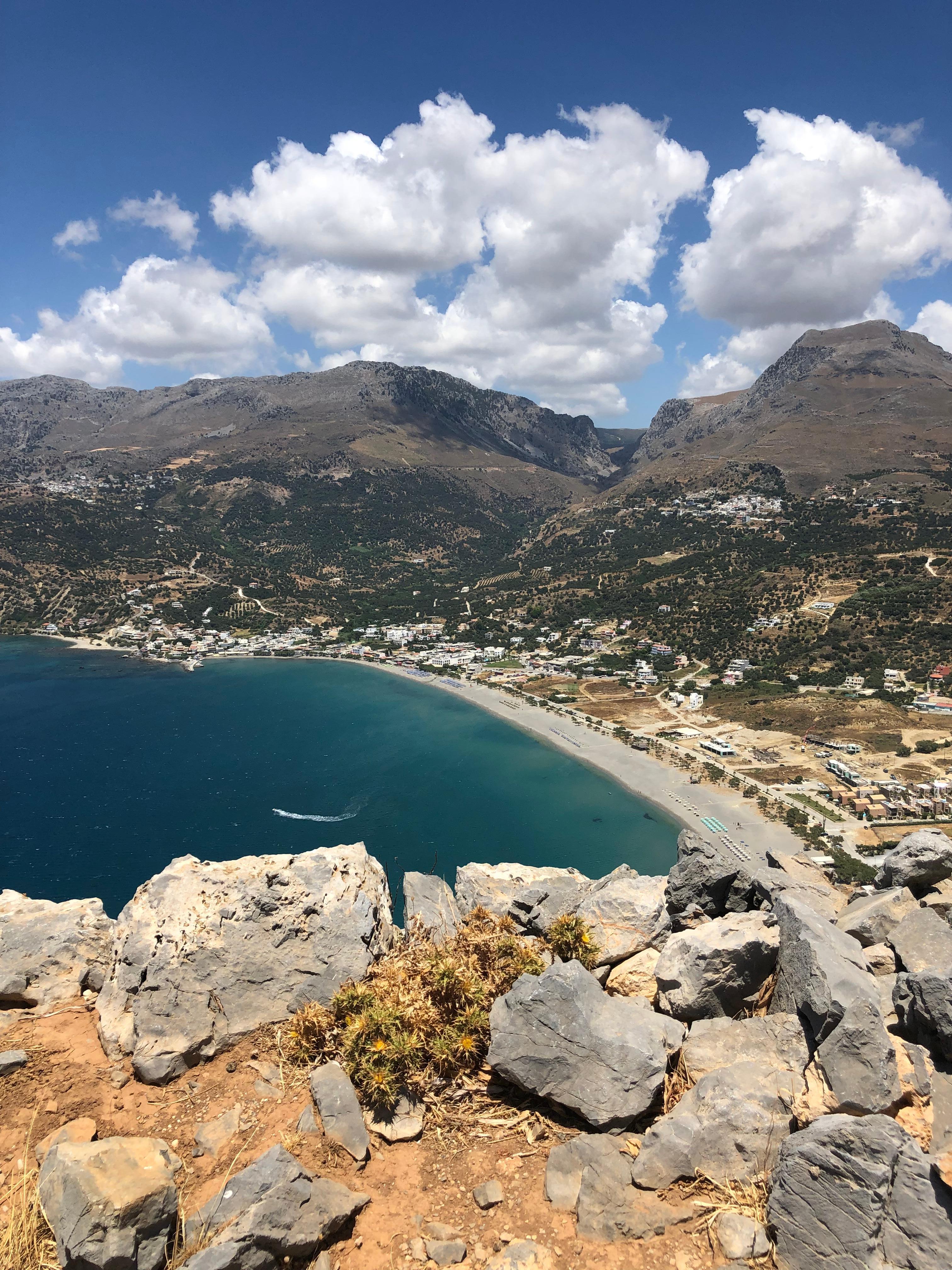 View from mountain around the bay