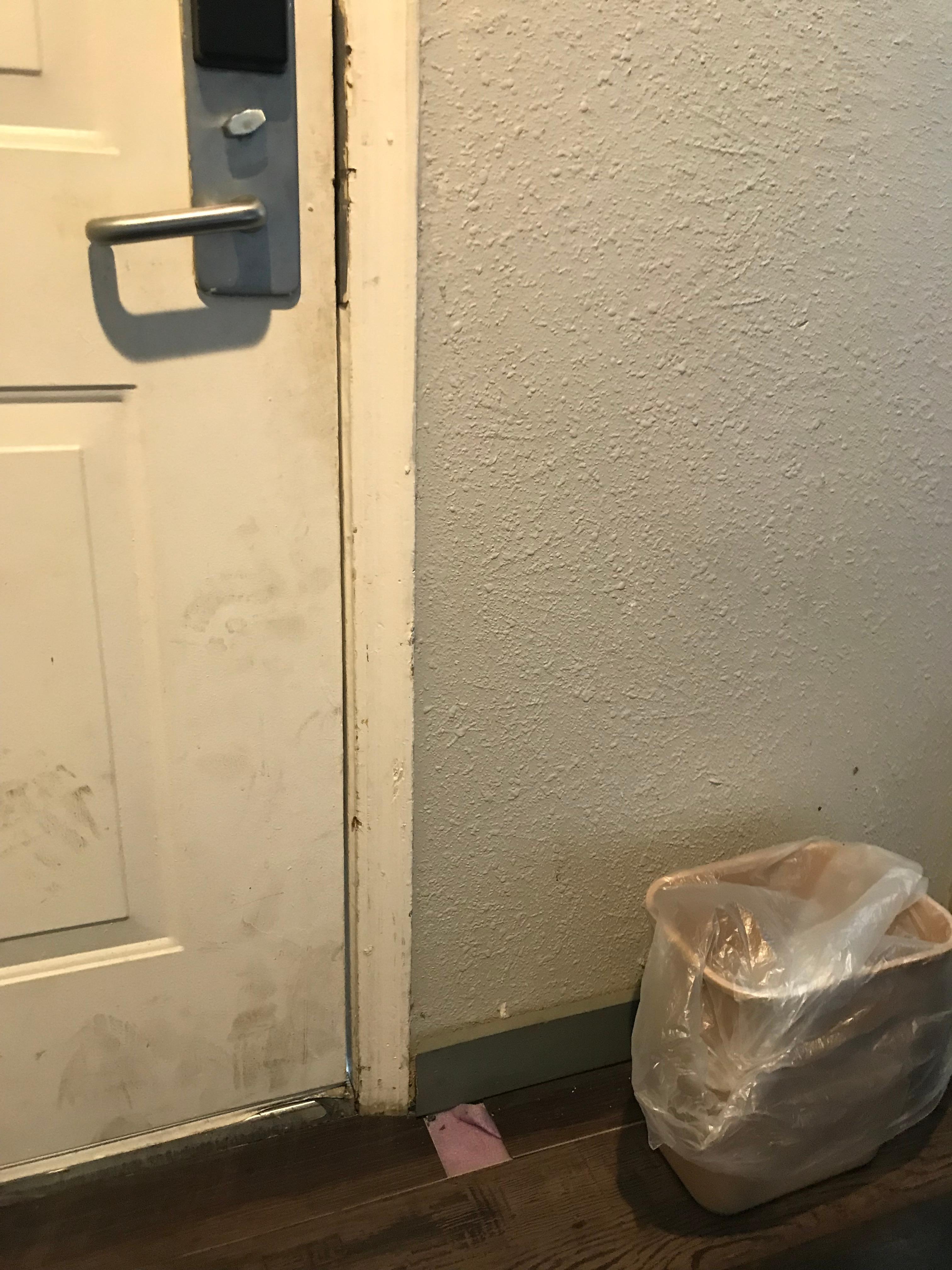 Dirty door and wall