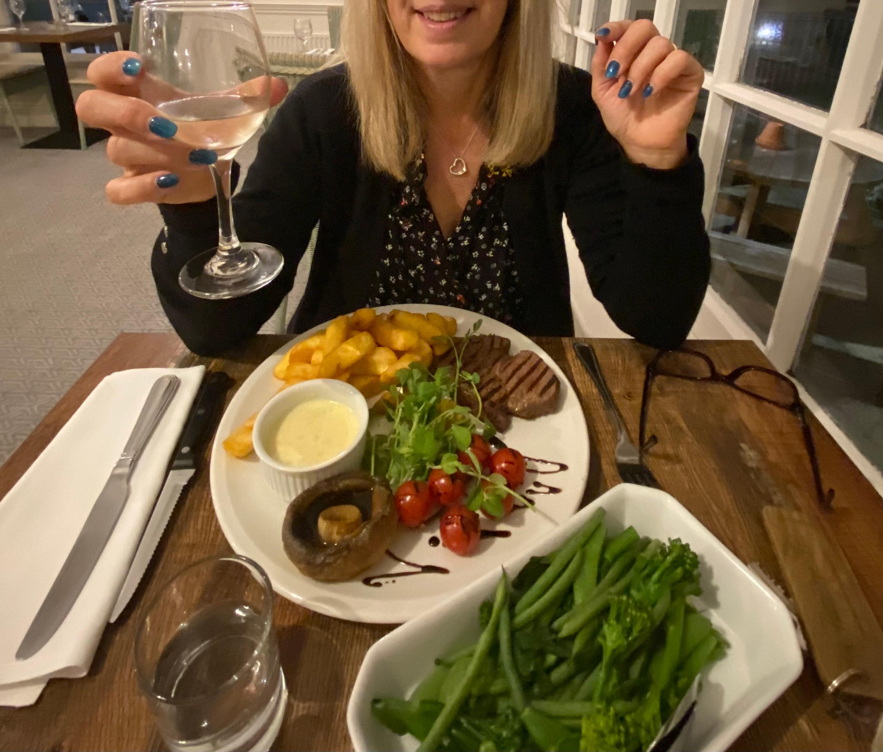 Evening steak meal for one!