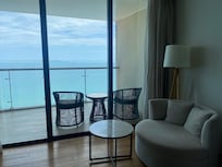 Balcony and lounge area.